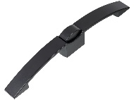 Ручка-защёлка push 160 мм (чёрная) (8442)